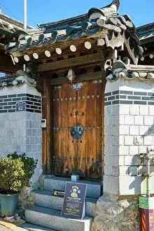 South Korea Prints: Oct 2024, Bukchon Hanok Village in Seoul. Hanok is traditional Korean houses