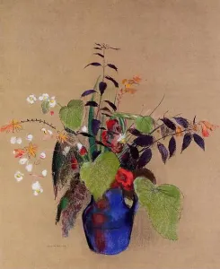 Symbolism Prints: Odilon Redon - Flowers in a Blue Jug
