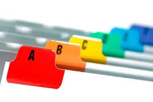 Office index card tabs