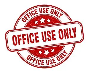 Rubber Stamp Prints: office use only stamp. office use only sign. round grunge label