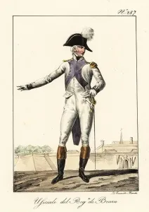 Officer in uniform of the Bearn Regiment