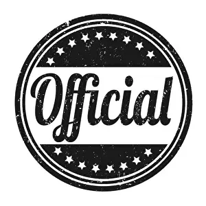 Watermark Prints: Official grunge rubber stamp on white background, vector illustration