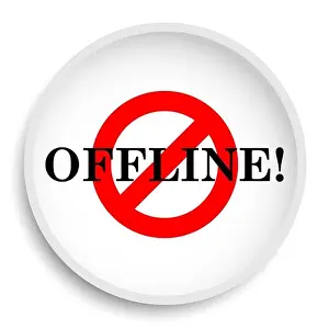 Offline Prints: Offline icon. Offline website button on white background