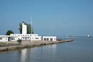 Lakefront Prints: Ohio, Lake Erie, Cleveland. Cleveland Harbor