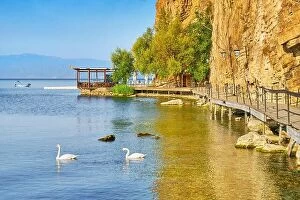 Images Dated 31st August 2017: Ohrid Lake, Ohrid city, Republic of Macedonia, Balkans