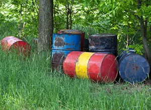 Drums Prints: oil drums in the nature