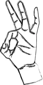 Approval Prints: Ok hand symbol pop art