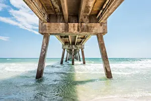 Underneath Prints: Under Okaloosa fishing pier in Fort Walton Beach