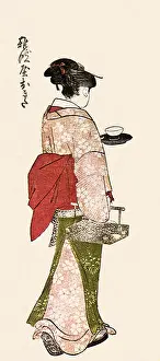 Left Prints: Okita of Tea Stall Naniwaya