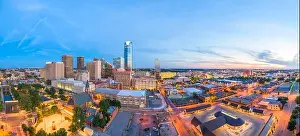 Oklahoma City, Oklahoma, USA downtown skyline at twilight