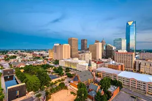 Oklahoma City, Oklahoma, USA downtown skyline at twilight