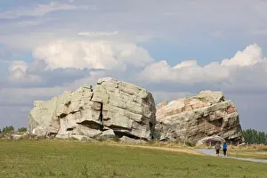 Boulders Prints: Okotoks Big Rock, the largest glacial erratic carried in glacier ice from Mount Edith Cavell