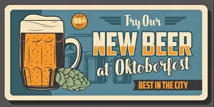 Barley Prints: Oktoberfest party, new taste of beer retro brewing company