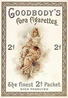 Vintage Poster Prints: Old advertisement poster - Goodbody's Cora cigarettes