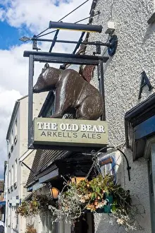 Wiltshire Prints: The Old Bear Inn sign, High Street, Cricklade, Wiltshire, England, United Kingdom