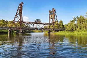 Mississippi Prints: Old Bridge. Swamps of Louisiana