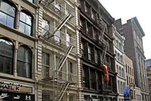 Stories Prints: Old buildings along Broadway in Manhattan, NYC, USA