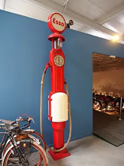 Dispenser Prints: The old Esso petrol pump at the Musée de la Moto et du Vélo in Amnéville