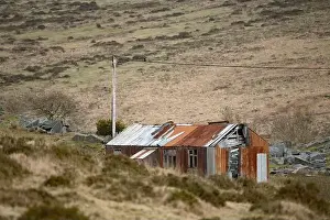 Old farm building hidden in the hills of Dartmoor left to fall apart