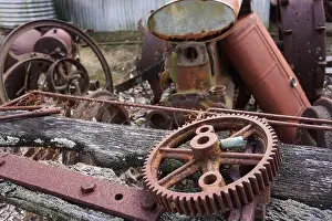 Shed Prints: Old farm machinery and parts used to plant sugar cane in the tropics