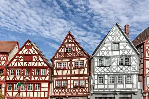 History House Prints: old half timbered houses in Ochsenfurt, Germany