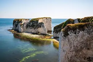 Old Harry Rocks are three chalk formations