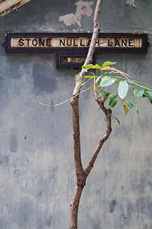 Street Sign Prints: The old iron and ceramic tile street sign