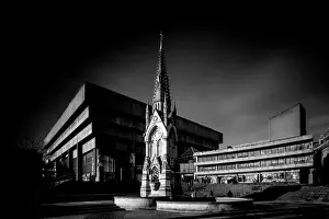 West Midlands Prints: The Old Library (prior to demolition) in Chamberlain Square, Birmingham. Birmingham