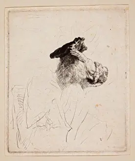 Introspection Prints: Old Man Shading His Eyes with His Hand by Rembrandt van Rijn