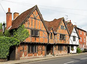 Timbered Prints: The old Manor House in Romsey, Hampshire, England UK