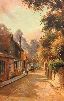 Postcard Prints: Old Picture of Cheam Village late 1800s