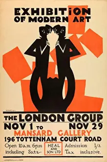 Advertisement Prints: Old Poster, Exhibition of Modern Art - The London Group