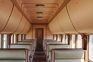 Kentucky Prints: Old Pullman rail car interior. The Railway Museum of Greater Cincinnati