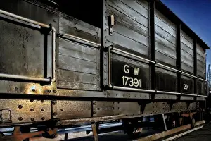Rails Prints: Old railway carriage at Bristol docks, Bristol, England