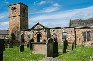 Finished Prints: the old rural church at Wentworth Yorkshire now closed down due to age bricked up and finished graves stand still