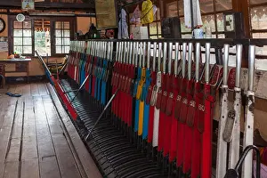 Lever Prints: Old signal cabin at the train station