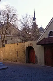 Town Center Prints: Old street in the center of Tallinn Estonia