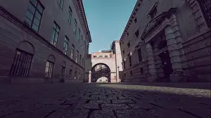 Travel Europe Prints: old streets of Copenhagen city