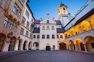 Old Town Hall in Bratislava. Image of Town Hall Buildings and Clock Tower of Main City Square in Old Town Bratislava, Slovakia