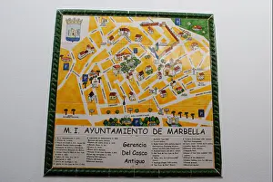 Costa Del Sol Prints: Old town plan, Marbella, Costa del Sol, Andalucia, Spain, Western Europe