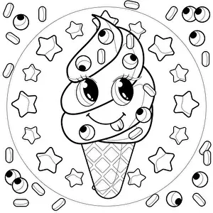 Gelato Prints: ?oloring page for kids and adults