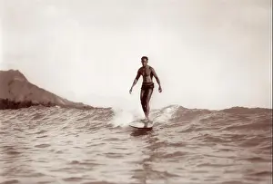 Water Sport Prints: Olympic Gold Medal swimmer and Father of Modern Surfing