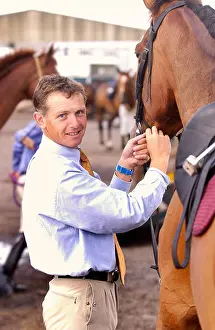 Horseman Prints: OLYMPIC GOLD MEDAL WINNER LESLIE LAW AFTER THE DRESSAGE AT THE SOLIHULL HORSE TRIALS UK AUG 2004