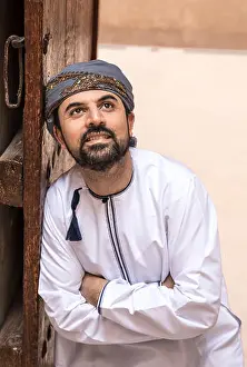 Oman Prints: omani man dressed in traditional outfit