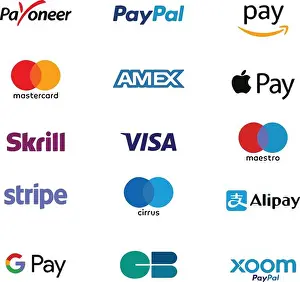 E Commerce Prints: Online payment methods icon logo