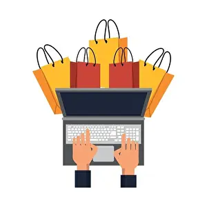 online shopping ecommerce sale cartoon