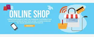 Click Prints: Online shopping web banner template design