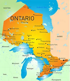 Yukon Prints: Ontario Province Map