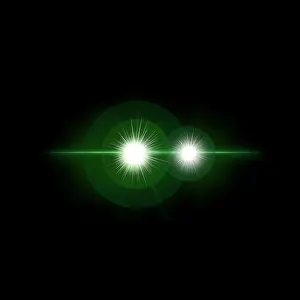 Heavenly Prints: Optical Light Lens Flare and Star Effect, Realistic Flash with Glittering Lights