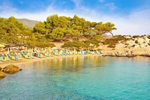 Images Dated 3rd September 2017: Orange Beach, Chalkidiki or Halkidiki, Greece